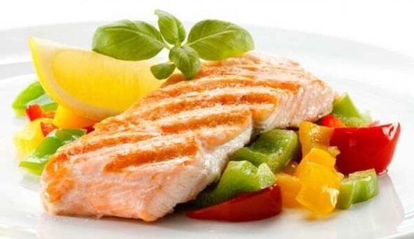 ปลากับผักสำหรับอาหาร Dukan
